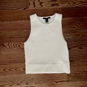 Ribbed, sweater top vanilla colored